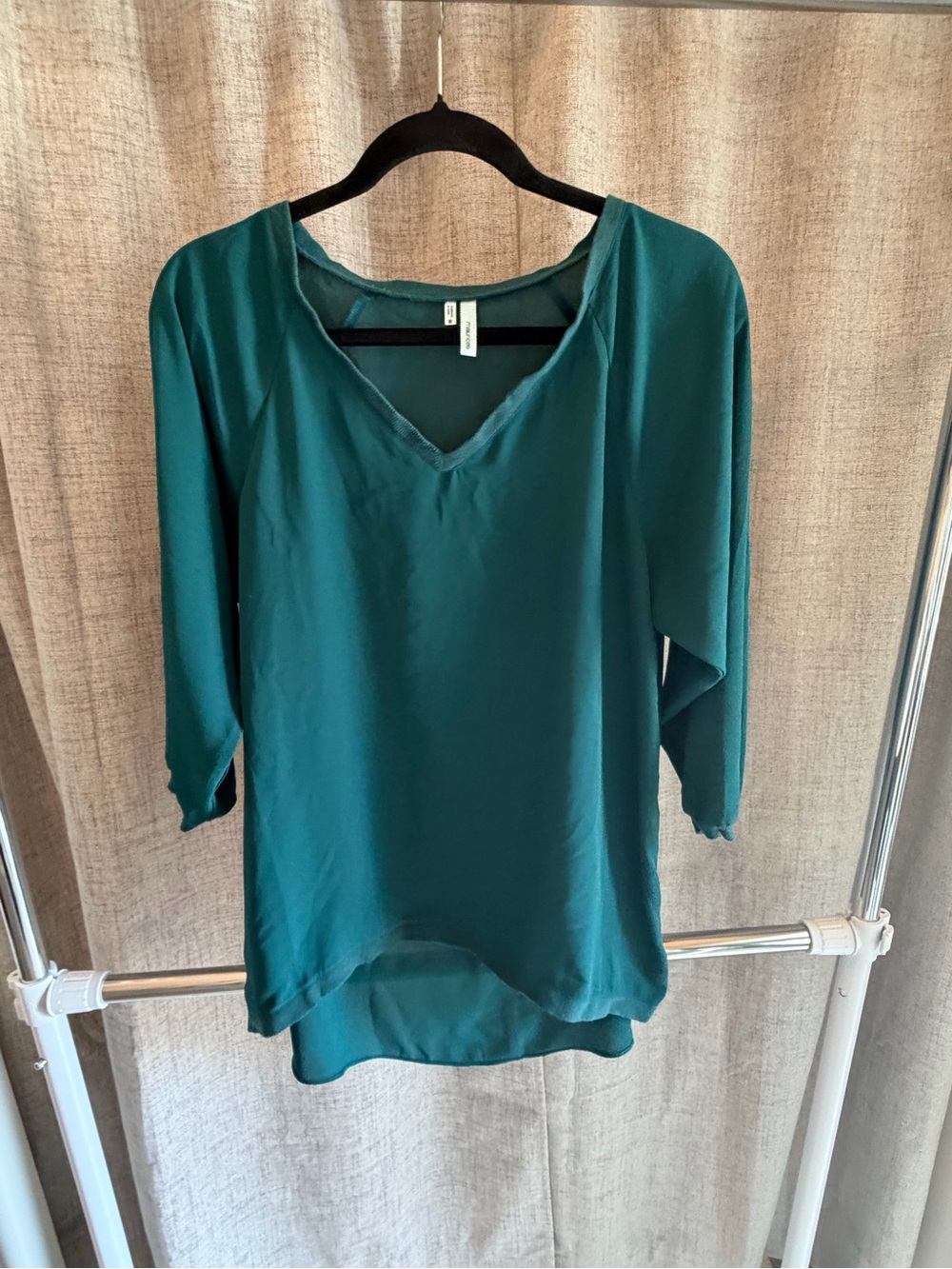 Maurices Emerald Green V-Neck Blouse